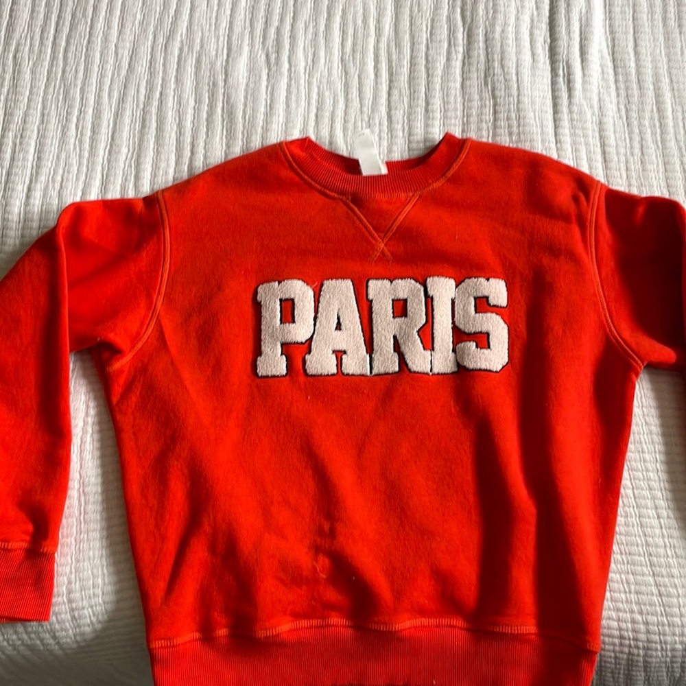 H&M orange crew neck sweatshirt/ never worn/ no tags